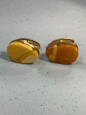 vintage amber cufflinks